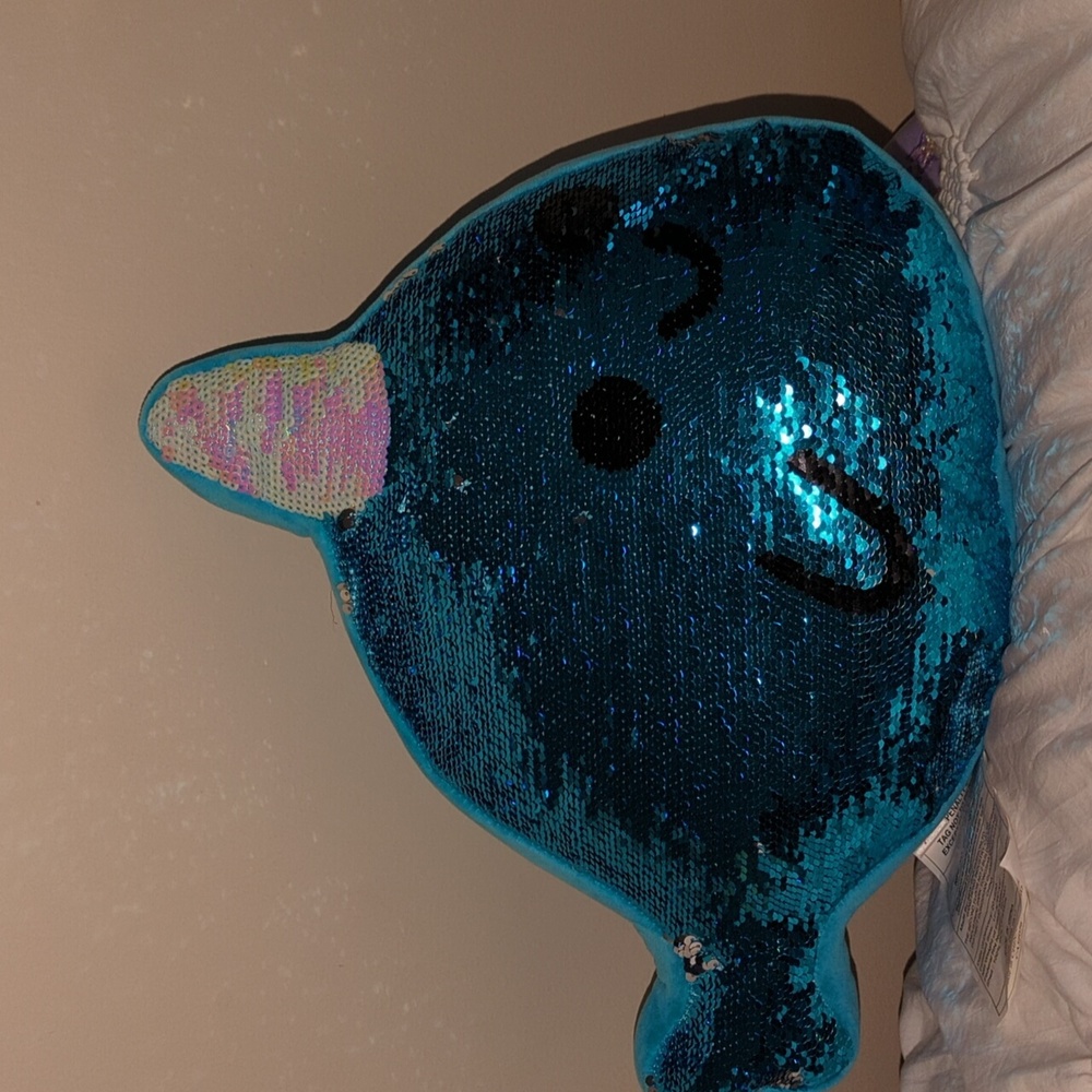 Justice brand Narwal flip sequin pillow